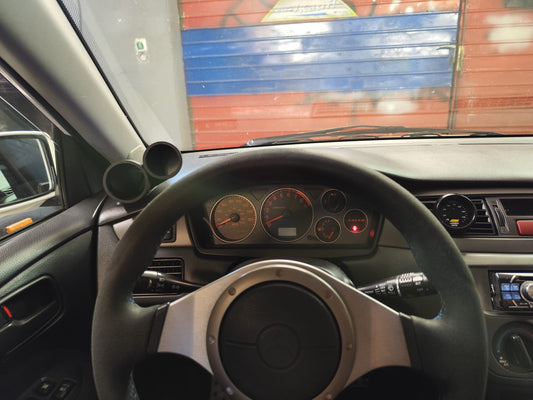 Mitsubishi Lancer Evolution 7 8 9 Halter Zusatzanzeige Lüftungsdüse außen für 2 Anzeigen