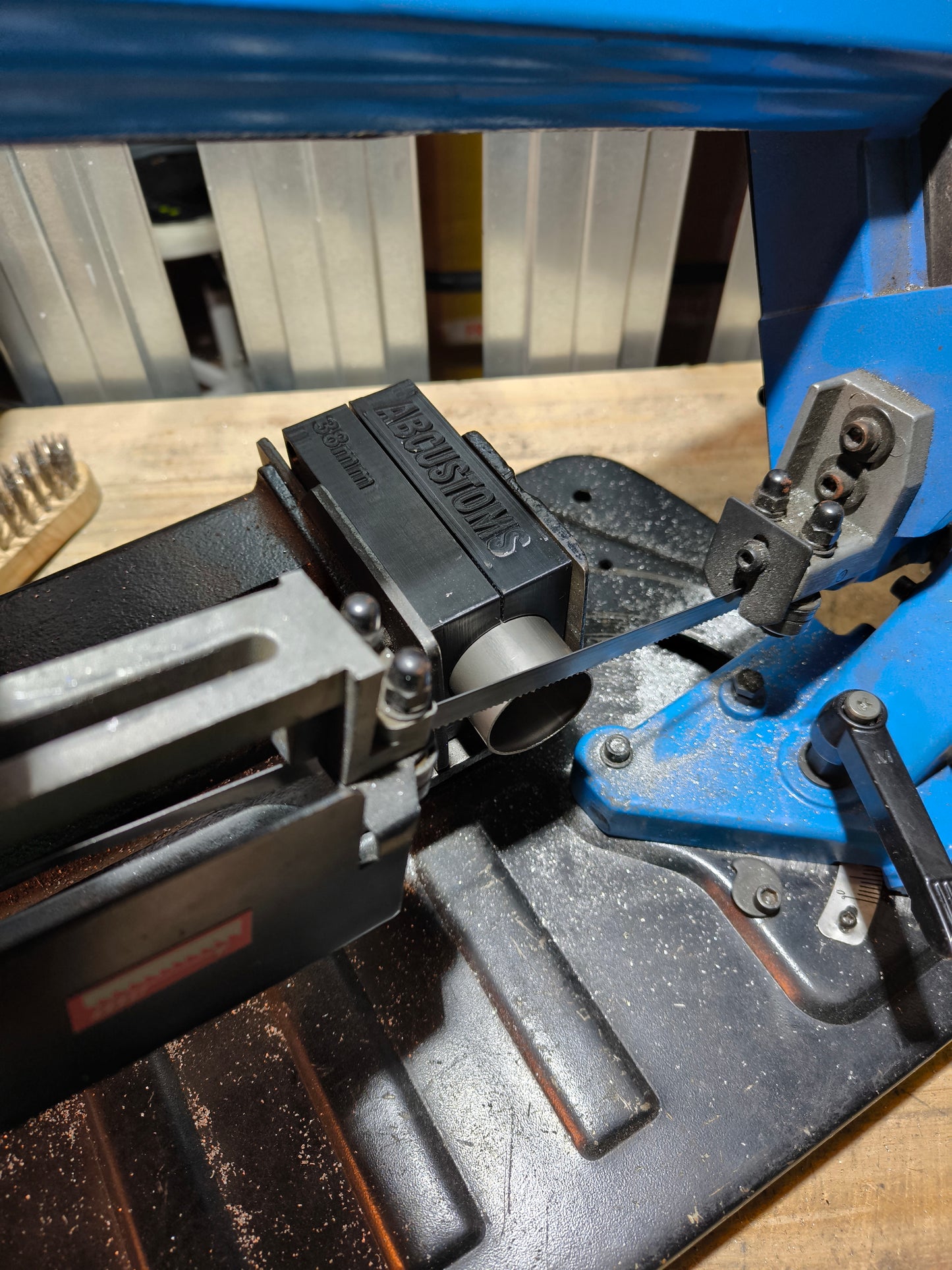 Sägehilfe Spannhilfe Rohr gerade